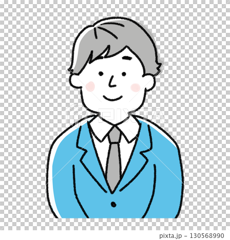スーツ姿の男性イラスト スーツ姿の男性イラスト 130568990