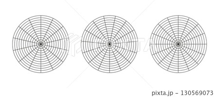 Wheel of life templates. Coaching tool for visualizing. Circle diagrams of life style balance. Polar grids with segments and concentric circles. Blanks of polar graph paper. Vector illustration. Wheel of life templates. Coaching tool for visualizing. Circle diagrams of life style balance. Polar grids with segments and concentric circles. Blanks of polar graph paper. Vector illustration. 130569073