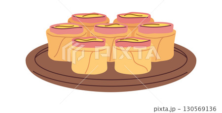 Pancake rolls aesthetic dish design Pancake rolls aesthetic dish design 130569136