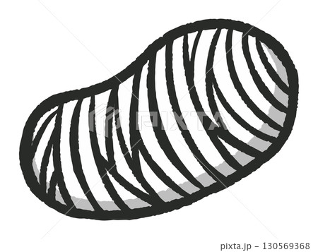 シンプルな繭玉の落書き風イラスト素材 130569368