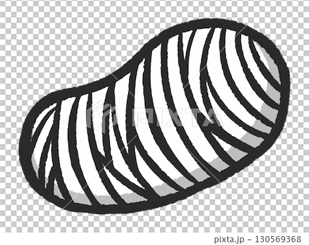 シンプルな繭玉の落書き風イラスト素材 130569368