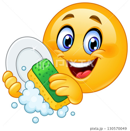 Dishwashing Emoticon 130570049