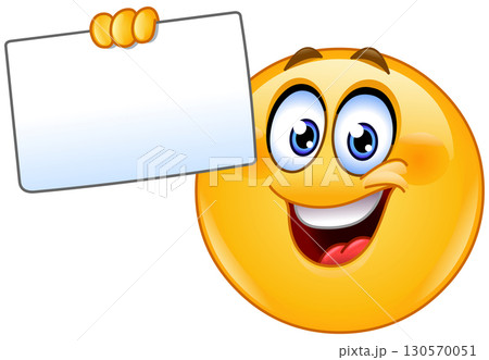 Emoticon with Blank Sign 130570051