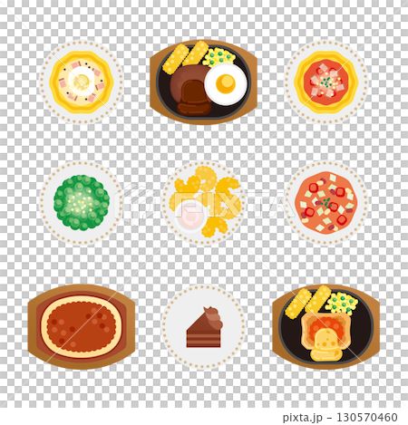 家庭餐廳菜單插圖集 家庭餐廳菜單插圖集 130570460