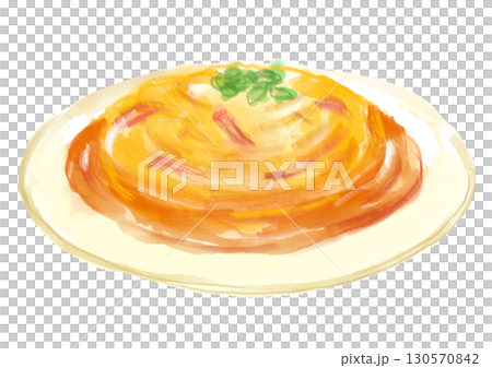 手繪水彩插圖的美味中國天津米飯 130570842