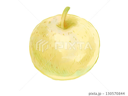 美味しそうな採れたての梨の手描き水彩イラスト 130570844