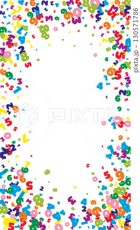 Scattered letters of latin alphabet. Colorful childish floating characters of English language. Foreign languages study concept. Back to school banner . 130571786