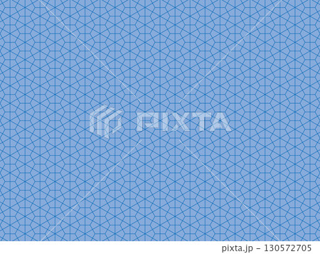 青色の積石亀甲の背景 青色の積石亀甲の背景 130572705