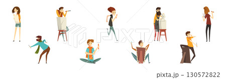 People Character of Artistic Profession in Creative Process Vector Set People Character of Artistic Profession in Creative Process Vector Set 130572822