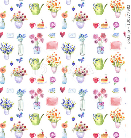 Artistic Floral Patterned Decorative Paper Collection 130577982