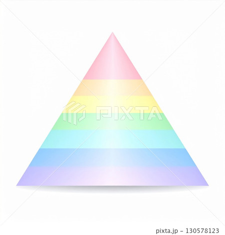 Pastel Rainbow Triangle Pyramid Abstract Design 130578123