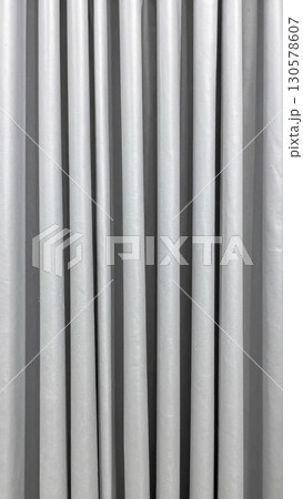 Gray and White Vertical Fabric Texture Curtains 130578607