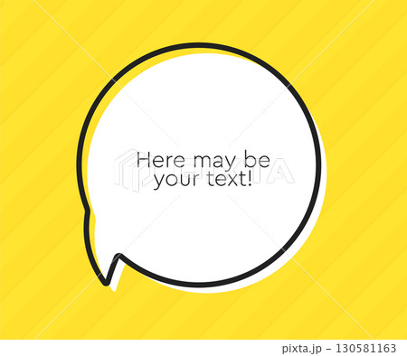 Speech bubble. Space for quote text, frame message Speech bubble. Space for quote text, frame message 130581163