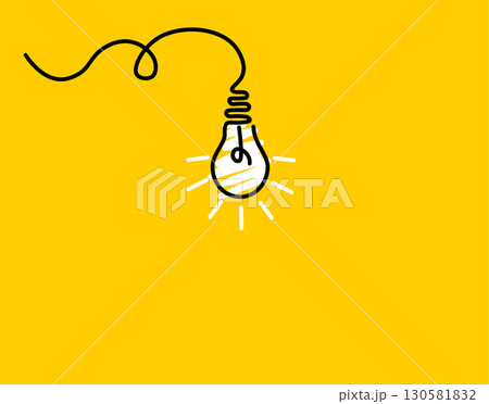 light bulb. the idea is business. abstract light bulb on a white background. create a cover or poster 130581832