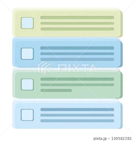 カラフルチェックリストアイコン タスク管理・ToDoリスト用イラスト 130582192
