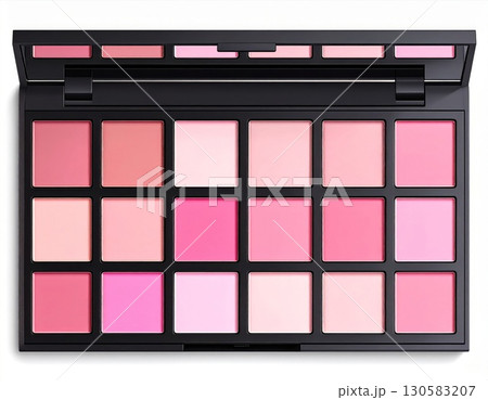 Pink Blush Palette in Black Case on White Background 130583207
