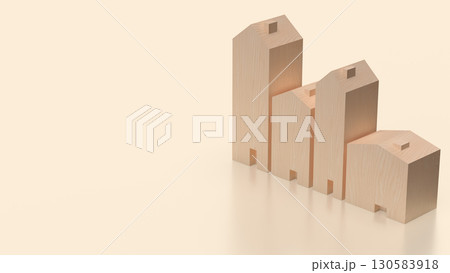 The Wood House for property concept 3d Rendering. 130583918