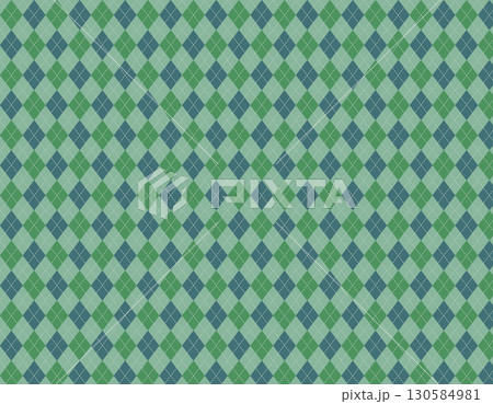シンプルなアーガイル柄　緑　細め 130584981