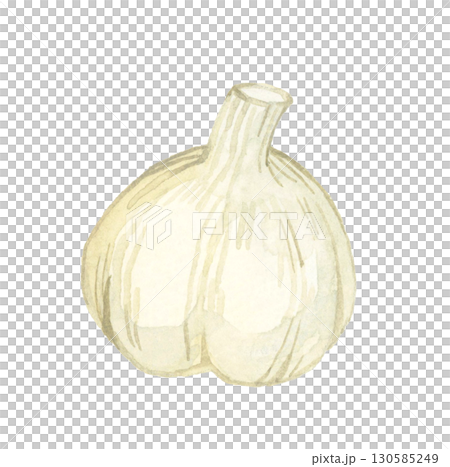 大蒜(單品)手繪水彩插圖的蔬菜和調味品 大蒜(單品)手繪水彩插圖的蔬菜和調味品 130585249