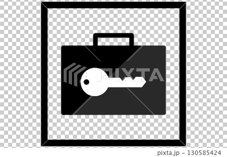 荷物預けを表すコインロッカー用シンボルマーク 130585424