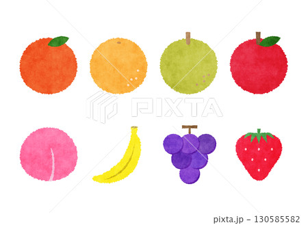 定番の果物詰め合わせ（水彩風） 130585582