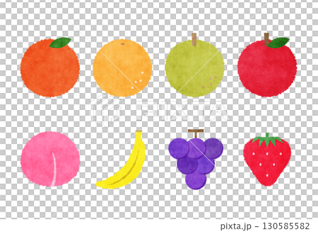 定番の果物詰め合わせ（水彩風） 130585582