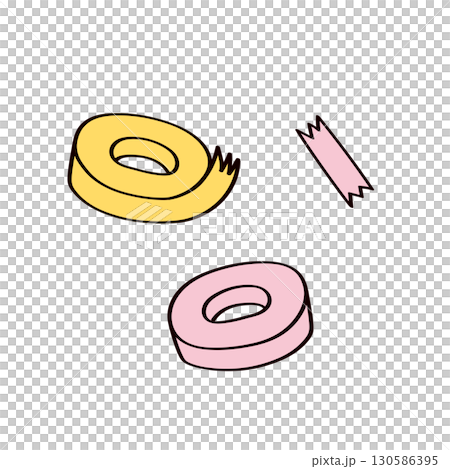 マスキングテープのイラスト 130586395