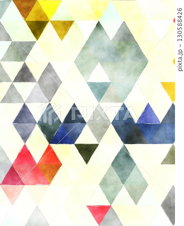 abstract geometric pattern featuring triangles in various colors and shades 130588426