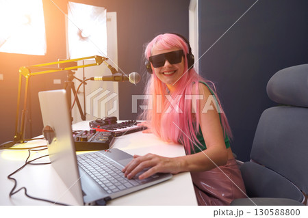 Beautiful young singer and musician broadcast from her home studio Beautiful young singer and musician broadcast from her home studio 130588800