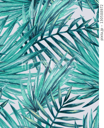 vibrant tropical palm leaves pattern with lush greenery for design projects 130588972