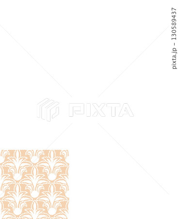 adorable brown and white dog in a pink sweater sitting on the floor with a decorated background 130589437