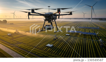 Precision agriculture empowered by drone technology leading to sustainable farming on a vast 130589587