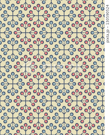 intricate geometric snowflake pattern with pastel colors and symmetrical design 130590524