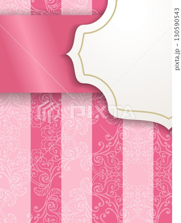 elegant pink floral patterned scrapbook background with decorative frame elegant pink floral patterned scrapbook background with decorative frame 130590543