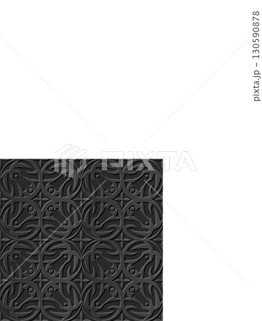 intricate black metal decorative grille with geometric floral pattern intricate black metal decorative grille with geometric floral pattern 130590878