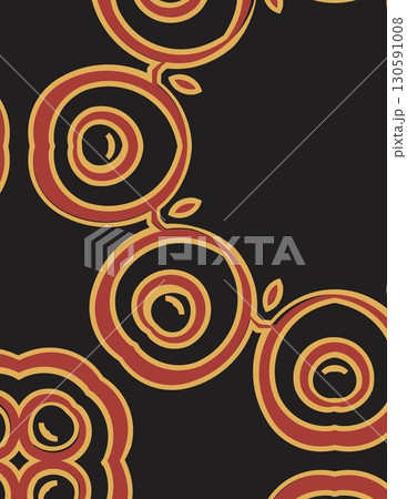 abstract circular pattern with concentric rings in warm tones on black background abstract circular pattern with concentric rings in warm tones on black background 130591008