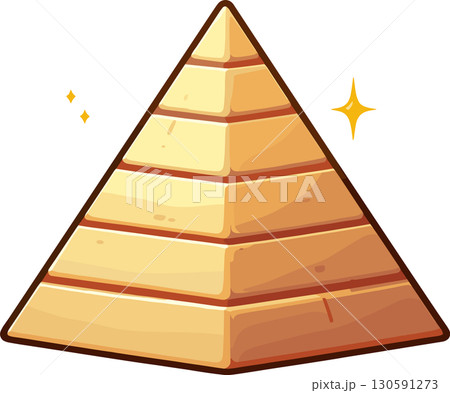 シンプルなピラミッドのイラスト 130591273