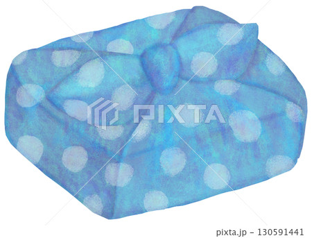 ドット柄のお弁当包みのイラスト ドット柄のお弁当包みのイラスト 130591441