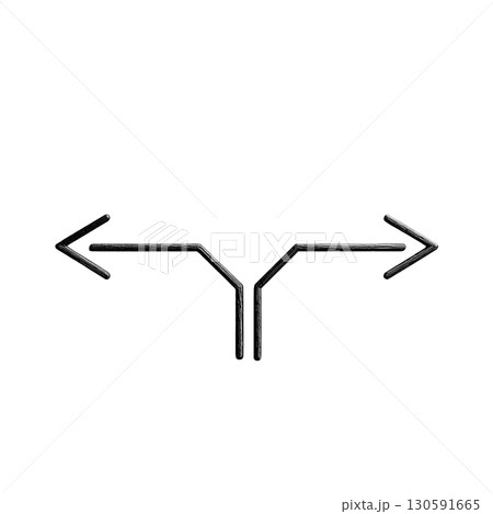 左右に分かれる矢印アイコン イラスト素材(選択・方向) 左右に分かれる矢印アイコン イラスト素材(選択・方向) 130591665