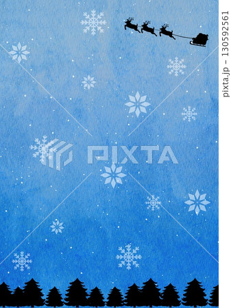 水彩で描いた雪の結晶の背景イラスト 水彩で描いた雪の結晶の背景イラスト 130592561