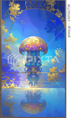 異世界の怪物のいる風景　AI生成素材 130592736