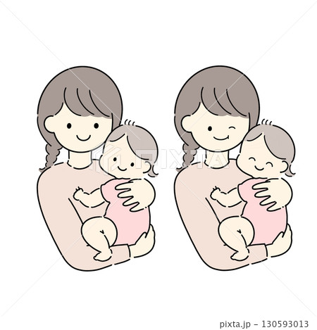 赤ちゃんを抱く女性 赤ちゃんを抱く女性 130593013
