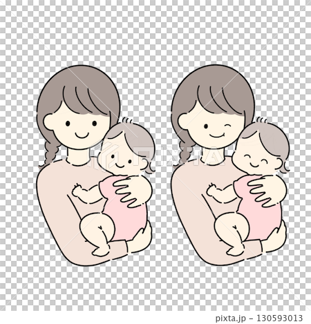 赤ちゃんを抱く女性 赤ちゃんを抱く女性 130593013