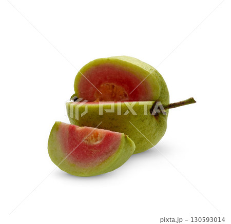 Red-fleshed guava isolated on white background Red-fleshed guava isolated on white background 130593014