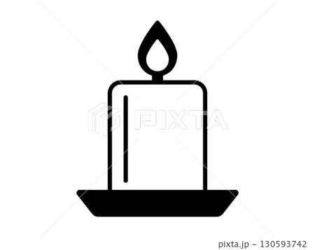 ロウソクのアイコン　モノトーン 130593742