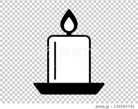 ロウソクのアイコン　モノトーン 130593742