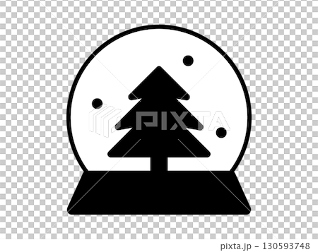 Snow globe icon monochrome 130593748