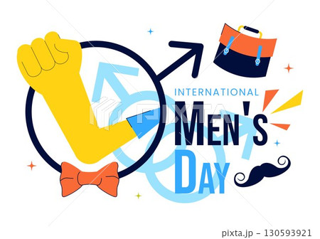 International Men's Day Vector Illustration on November 19 Featuring Men's Accessories such as Ties, Mustaches and Male Symbols in a Flat Background International Men's Day Vector Illustration on November 19 Featuring Men's Accessories such as Ties, Mustaches and Male Symbols in a Flat Background 130593921