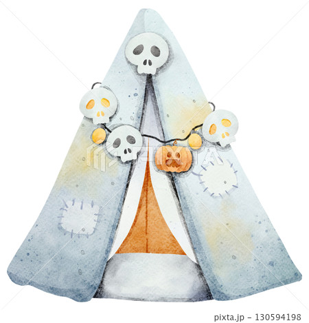 Watercolor Halloween Camping Tent 130594198