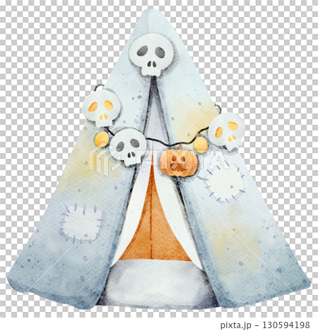 Watercolor Halloween Camping Tent 130594198